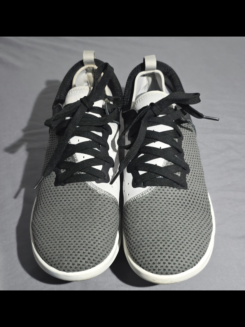 Men's Grey, White and Black Knit Oil And Slip Resistant Sneakers